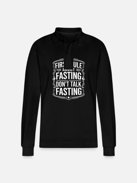 Intermittent fasting Intermittent fasting - Stanley/Stella Organic Unisex Long-Sleeved Polo Shirt Prepster - black