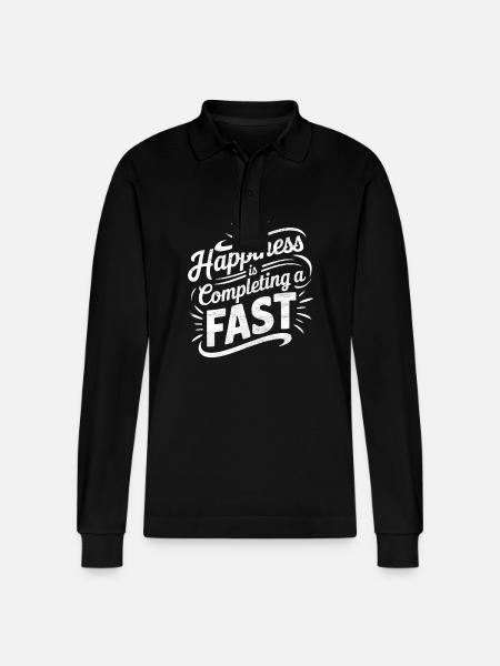 Intermittent fasting Intermittent fasting - Stanley/Stella Organic Unisex Long-Sleeved Polo Shirt Prepster - black