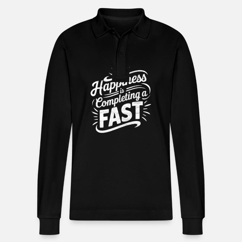 Intermittent fasting Intermittent fasting - Stanley/Stella Organic Unisex Long-Sleeved Polo Shirt Prepster - black