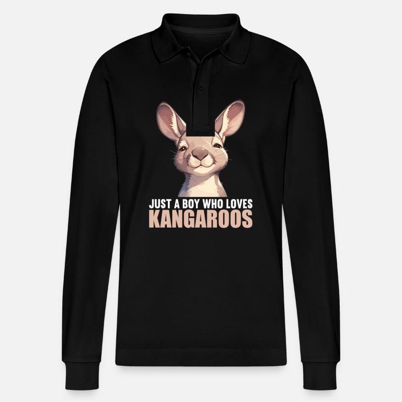 Kangourous Kangourou - Polo à manches longues bio PREPSTER Stanley/Stella Unisexe - noir