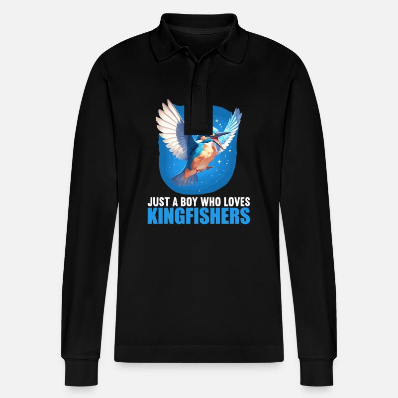 Eisvögel Eisvogel - Stanley/Stella Unisex Bio-Langarm-Poloshirt Prepster - Schwarz