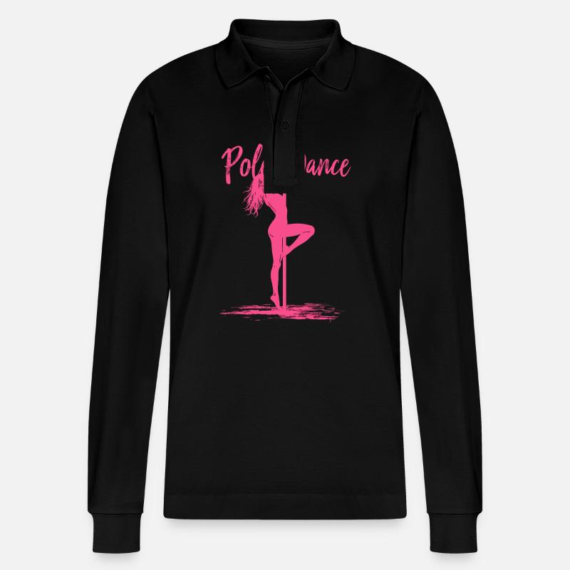 Pole Dance Pole Tänzerin Stangentanz - Stanley/Stella Unisex Bio-Langarm-Poloshirt Prepster - Schwarz