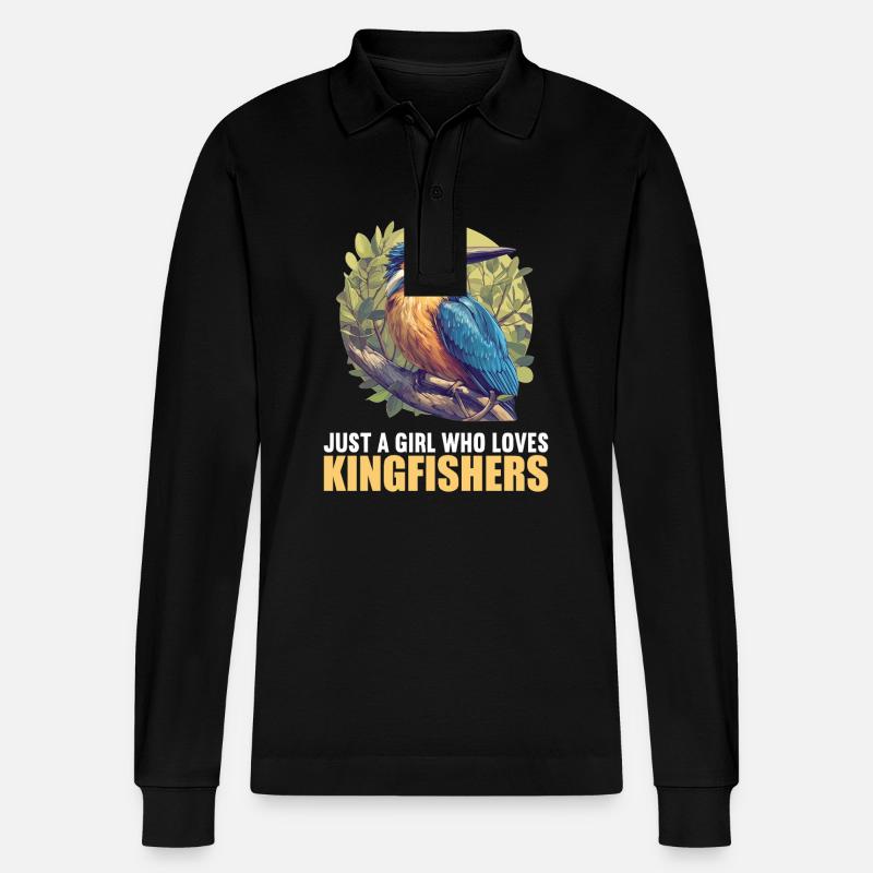 Eisvögel Eisvogel - Stanley/Stella Unisex Bio-Langarm-Poloshirt Prepster - Schwarz