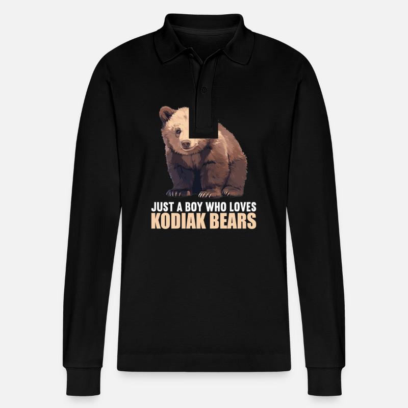 Ours Kodiak Ours Kodiak - Polo à manches longues bio PREPSTER Stanley/Stella Unisexe - noir