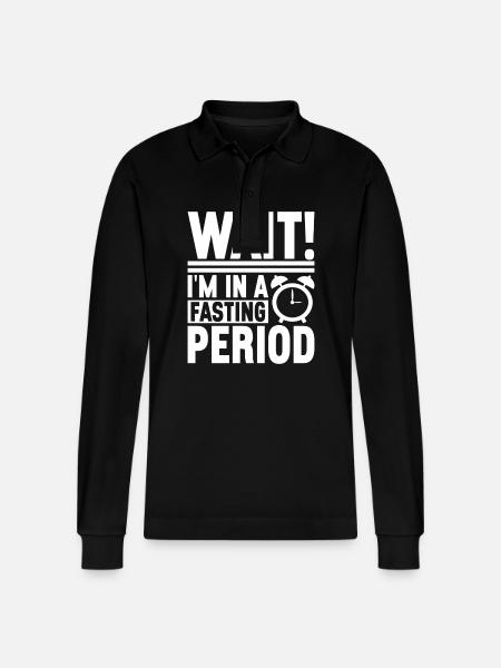 Intermittent fasting Intermittent fasting - Stanley/Stella Organic Unisex Long-Sleeved Polo Shirt Prepster - black