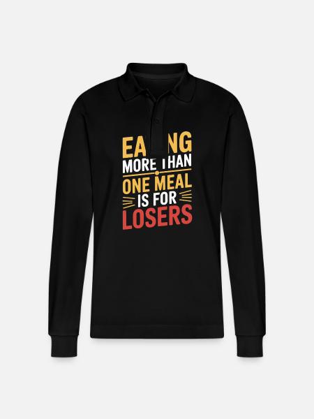 Intermittent fasting Intermittent fasting - Stanley/Stella Organic Unisex Long-Sleeved Polo Shirt Prepster - black
