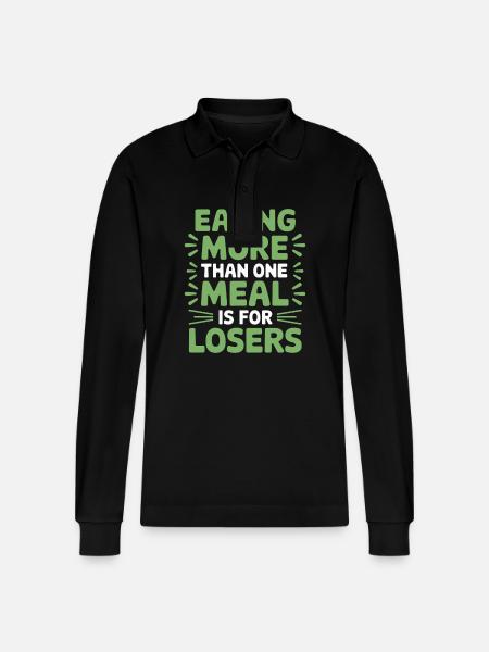 Intermittent fasting Intermittent fasting - Stanley/Stella Organic Unisex Long-Sleeved Polo Shirt Prepster - black