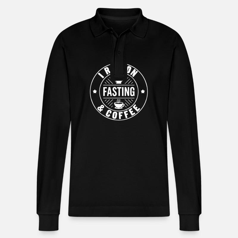Intermittent fasting Intermittent fasting - Stanley/Stella Organic Unisex Long-Sleeved Polo Shirt Prepster - black