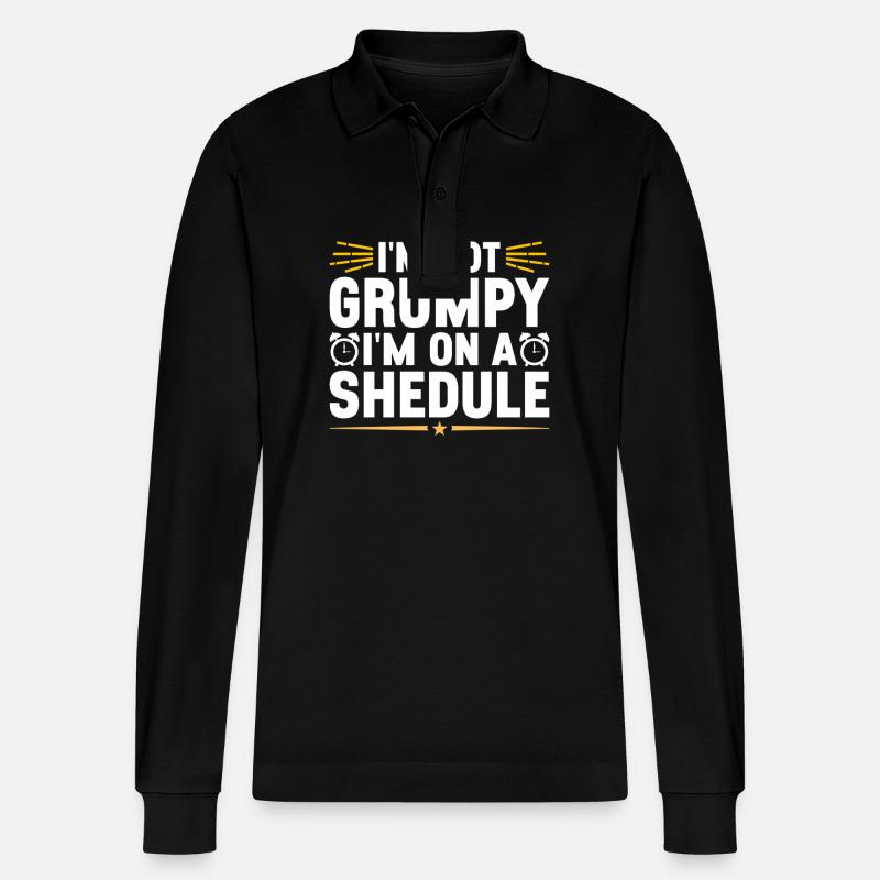 Intermittent fasting Intermittent fasting - Stanley/Stella Organic Unisex Long-Sleeved Polo Shirt Prepster - black