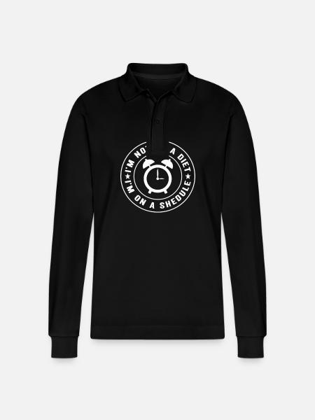 Intermittent fasting Intermittent fasting - Stanley/Stella Organic Unisex Long-Sleeved Polo Shirt Prepster - black