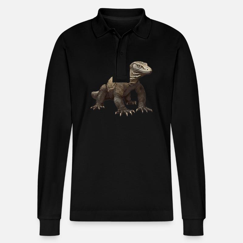 Komodowarane Komodowaran - Stanley/Stella Unisex Bio-Langarm-Poloshirt Prepster - Schwarz