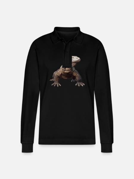 Komodowarane Komodowaran - Stanley/Stella Unisex Bio-Langarm-Poloshirt Prepster - Schwarz