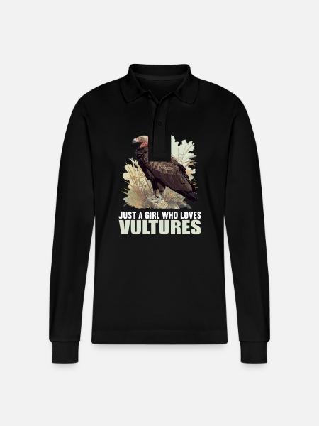 Vulture Geier - Stanley/Stella Unisex Bio-Langarm-Poloshirt Prepster - Schwarz