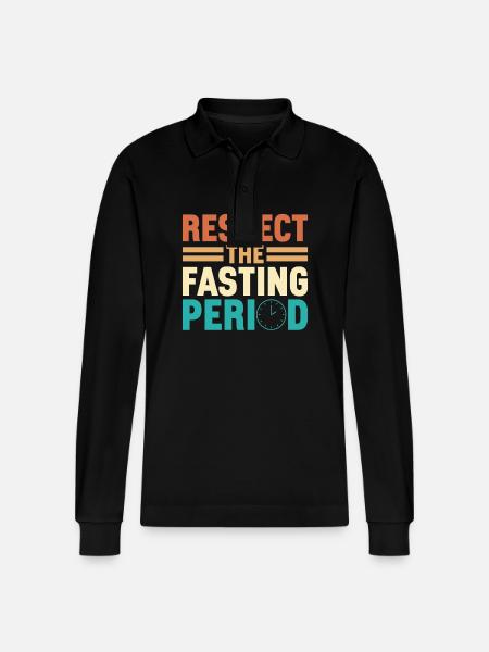 Intermittent fasting Intermittent fasting - Stanley/Stella Organic Unisex Long-Sleeved Polo Shirt Prepster - black