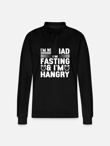 Intermittent fasting Intermittent fasting - Stanley/Stella Organic Unisex Long-Sleeved Polo Shirt Prepster - black