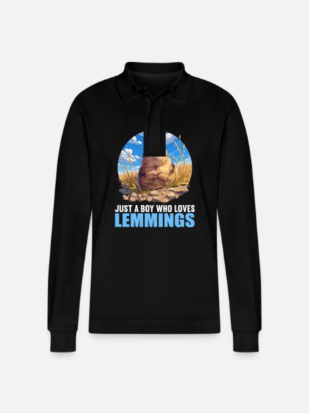 Lemmings Lemming - Stanley/Stella Organic Unisex Long-Sleeved Polo Shirt Prepster - black