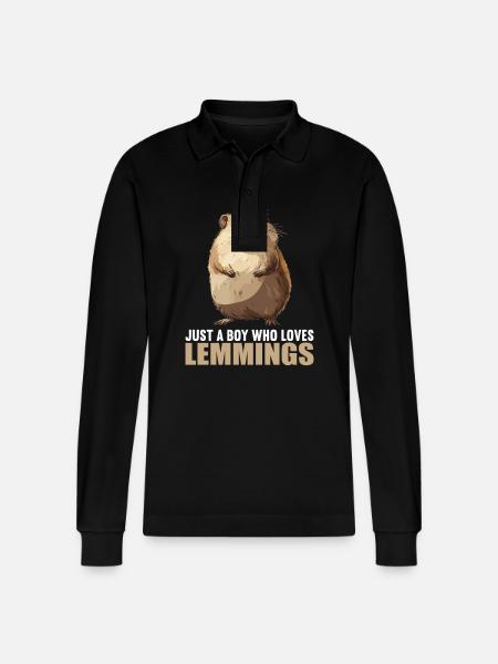 Lemmings Lemming - Stanley/Stella Organic Unisex Long-Sleeved Polo Shirt Prepster - black