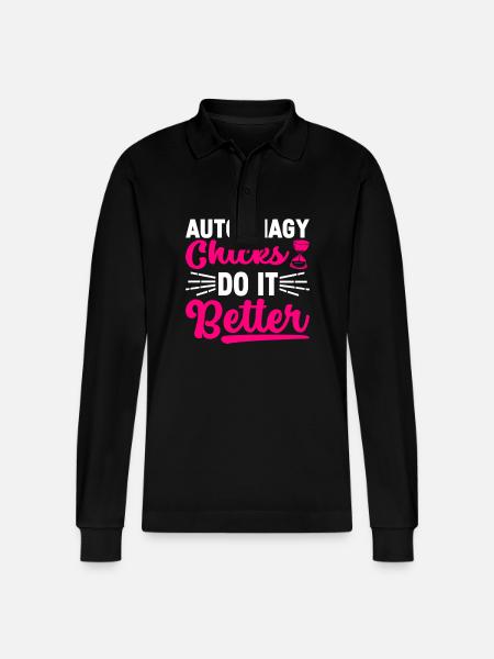 Intermittent fasting Intermittent fasting - Stanley/Stella Organic Unisex Long-Sleeved Polo Shirt Prepster - black