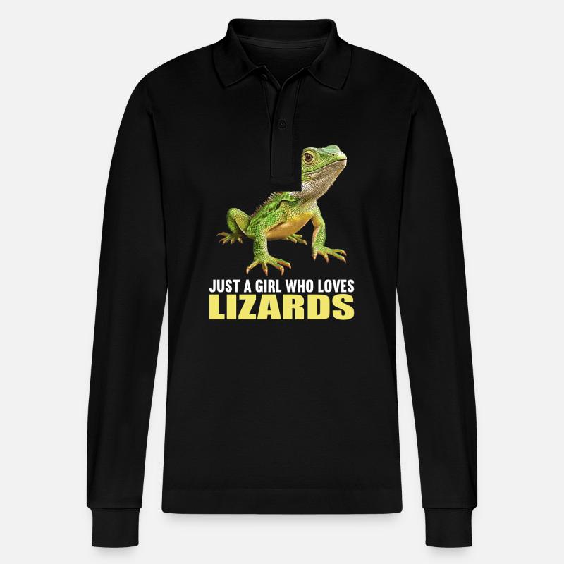 Lézards Lézard - Polo à manches longues bio PREPSTER Stanley/Stella Unisexe - noir
