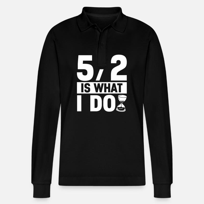 Intermittent fasting Intermittent fasting - Stanley/Stella Organic Unisex Long-Sleeved Polo Shirt Prepster - black