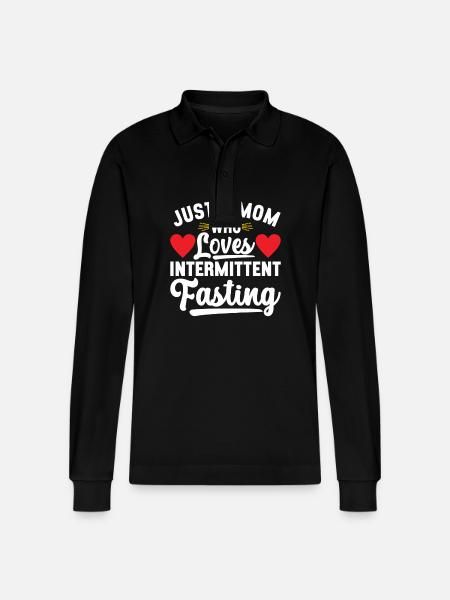 Intermittent fasting Intermittent fasting - Stanley/Stella Organic Unisex Long-Sleeved Polo Shirt Prepster - black