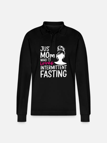 Intermittent fasting Intermittent fasting - Stanley/Stella Organic Unisex Long-Sleeved Polo Shirt Prepster - black