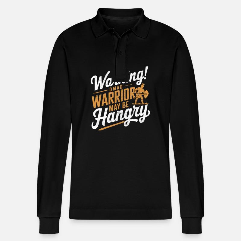 Intermittent fasting Intermittent fasting - Stanley/Stella Organic Unisex Long-Sleeved Polo Shirt Prepster - black
