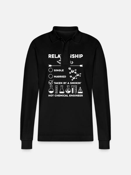 Chemical Technician Relationship Status - Stanley/Stella Organic Unisex Long-Sleeved Polo Shirt Prepster - black