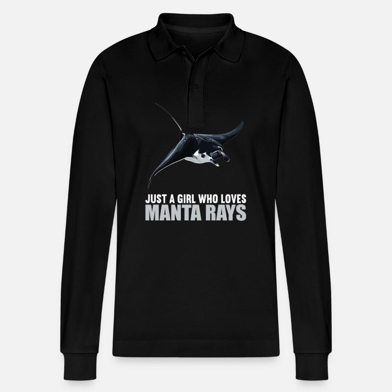 Mantas Manta Rochen - Stanley/Stella Unisex Bio-Langarm-Poloshirt Prepster - Schwarz