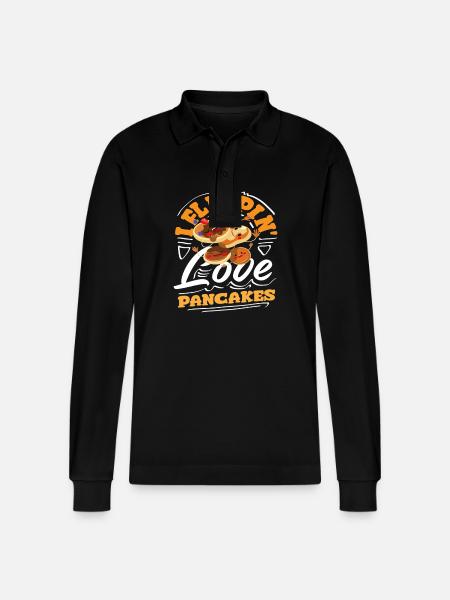 J’adore retourner les crêpes - Polo à manches longues bio PREPSTER Stanley/Stella Unisexe - noir