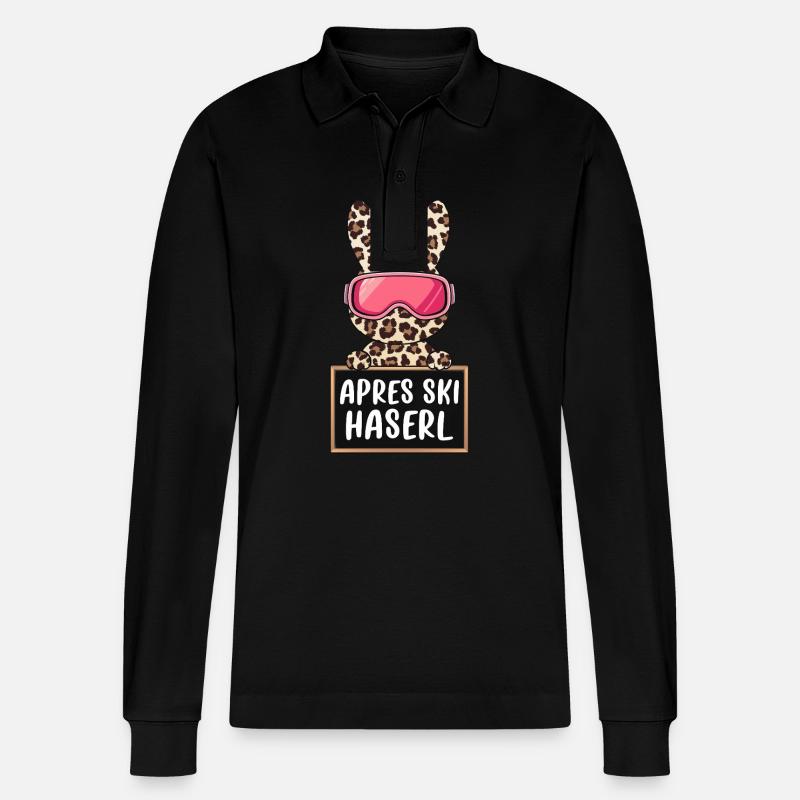 Apres Ski Haserl - Stanley/Stella Unisex Bio-Langarm-Poloshirt Prepster - Schwarz