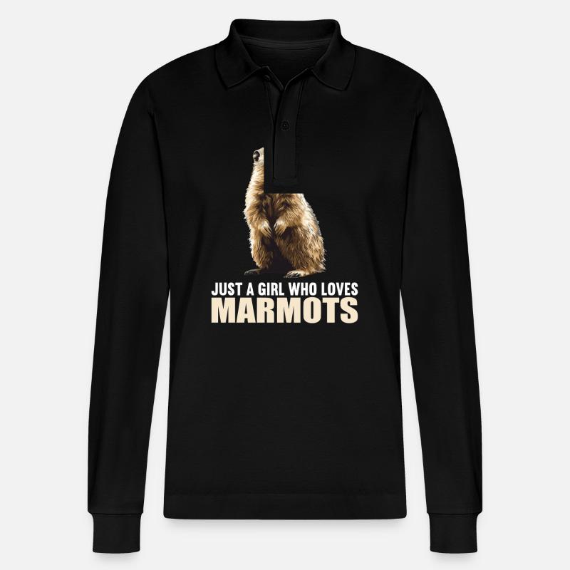 Marmottes Marmottes - Polo à manches longues bio PREPSTER Stanley/Stella Unisexe - noir