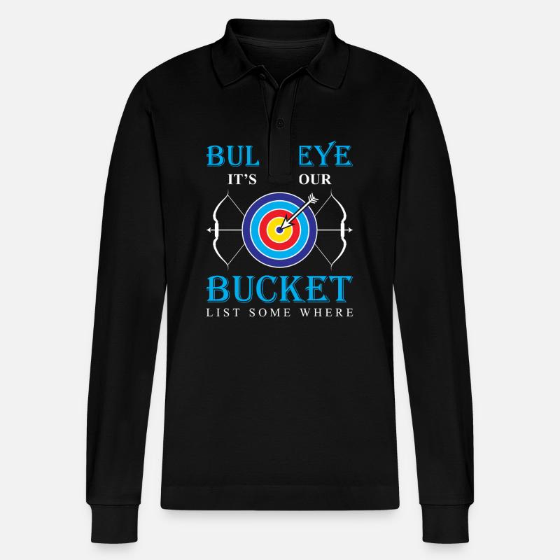 Bogenschießen Bogenschütze - Stanley/Stella Unisex Bio-Langarm-Poloshirt Prepster - Schwarz