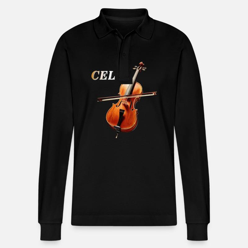 CELLO - Stanley/Stella Unisex Bio-Langarm-Poloshirt Prepster - Schwarz