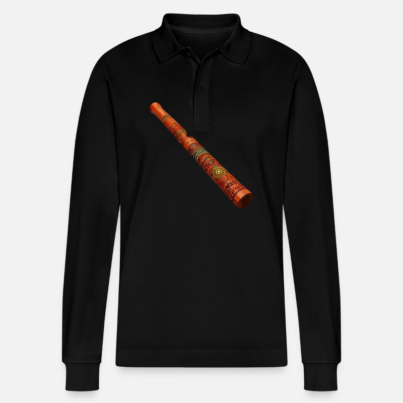 DIDGERIDOO - Polo à manches longues bio PREPSTER Stanley/Stella Unisexe - noir