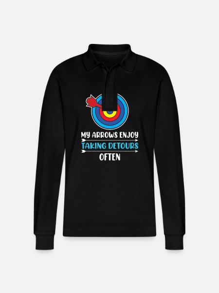 Bogenschießen Bogenschütze - Stanley/Stella Unisex Bio-Langarm-Poloshirt Prepster - Schwarz