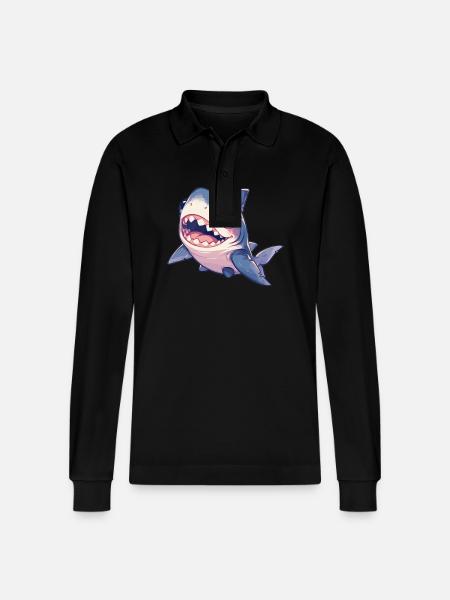 Requins Requin - Polo à manches longues bio PREPSTER Stanley/Stella Unisexe - noir