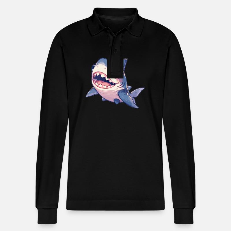 Requins Requin - Polo à manches longues bio PREPSTER Stanley/Stella Unisexe - noir