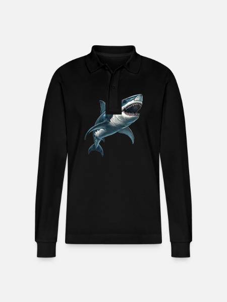 Requins Requin - Polo à manches longues bio PREPSTER Stanley/Stella Unisexe - noir