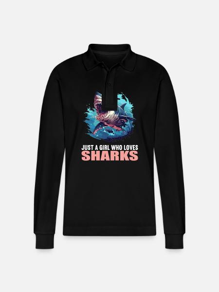 Requins Requin - Polo à manches longues bio PREPSTER Stanley/Stella Unisexe - noir