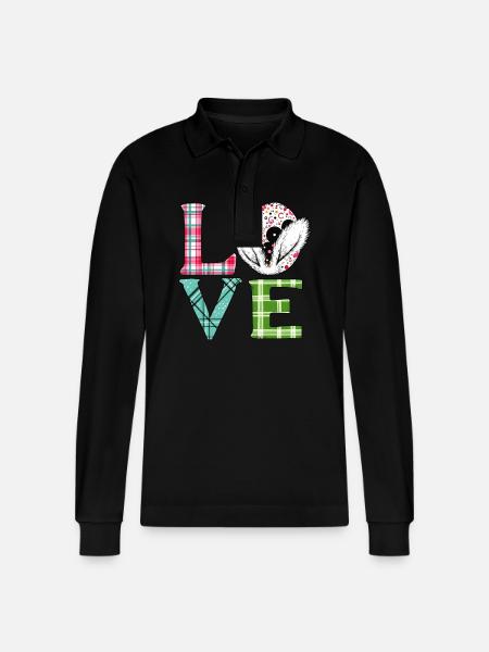 Liebe Ostern - Stanley/Stella Unisex Bio-Langarm-Poloshirt Prepster - Schwarz
