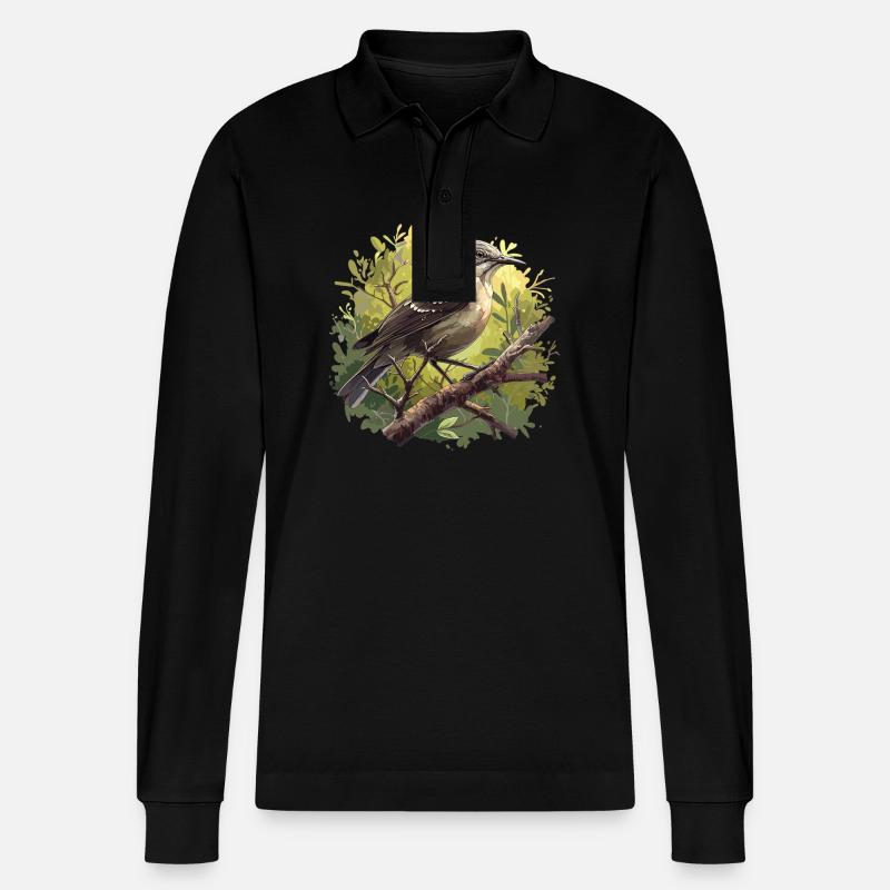 Oiseaux moqueurs Oiseaux moqueurs - Polo à manches longues bio PREPSTER Stanley/Stella Unisexe - noir