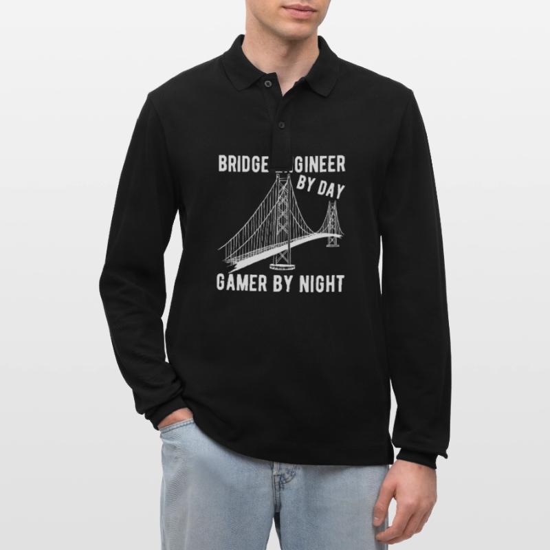 Bridge Engineer Bridge Construction Stanley/Stella Organic Unisex Long-Sleeved Polo Shirt Prepster