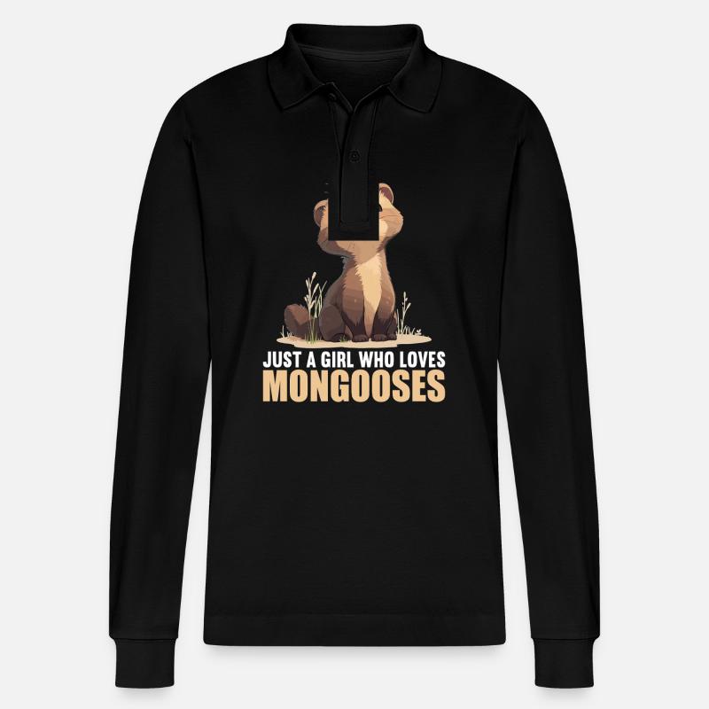 Mungos Mungo - Stanley/Stella Unisex Bio-Langarm-Poloshirt Prepster - Schwarz