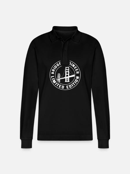 Bridge Engineer Bridge Construction - Stanley/Stella Organic Unisex Long-Sleeved Polo Shirt Prepster - black