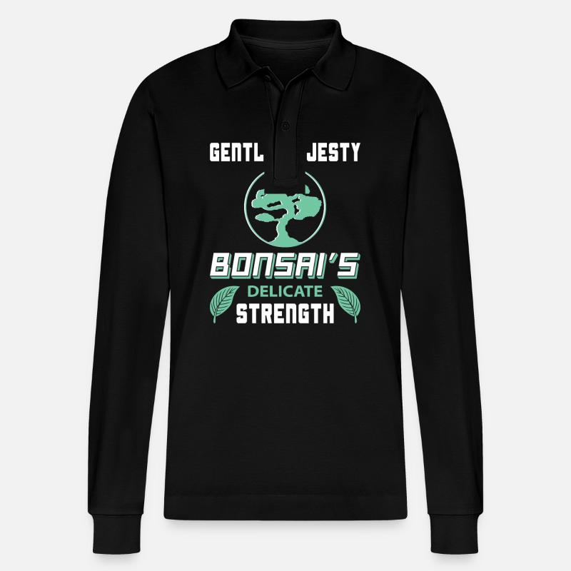 Bonsai Tree - Stanley/Stella Unisex Bio-Langarm-Poloshirt Prepster - Schwarz