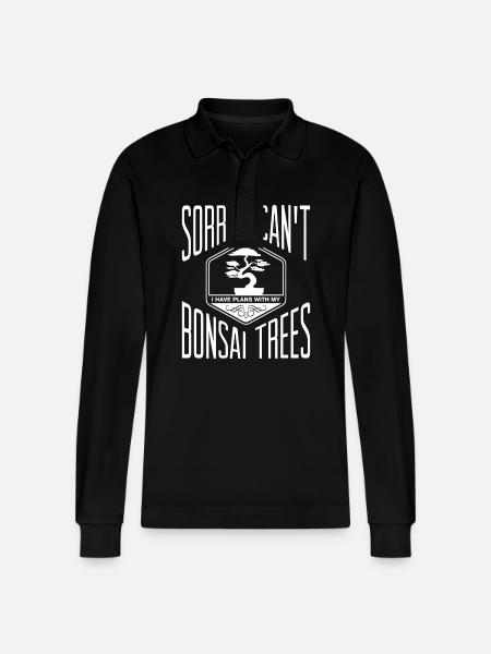 Bonsai Tree - Stanley/Stella Unisex Bio-Langarm-Poloshirt Prepster - Schwarz