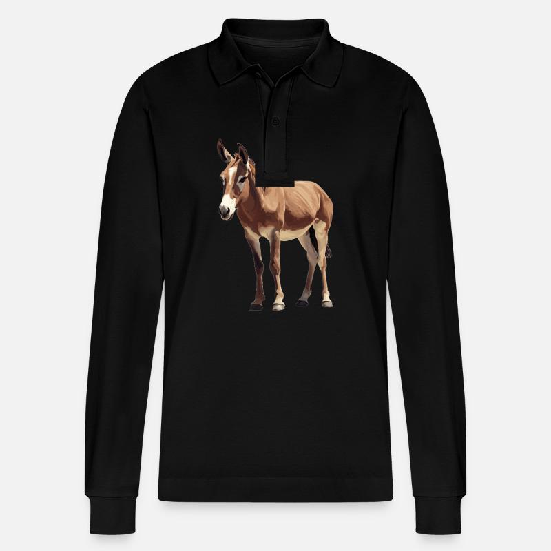 Maultiere Maultier - Stanley/Stella Unisex Bio-Langarm-Poloshirt Prepster - Schwarz