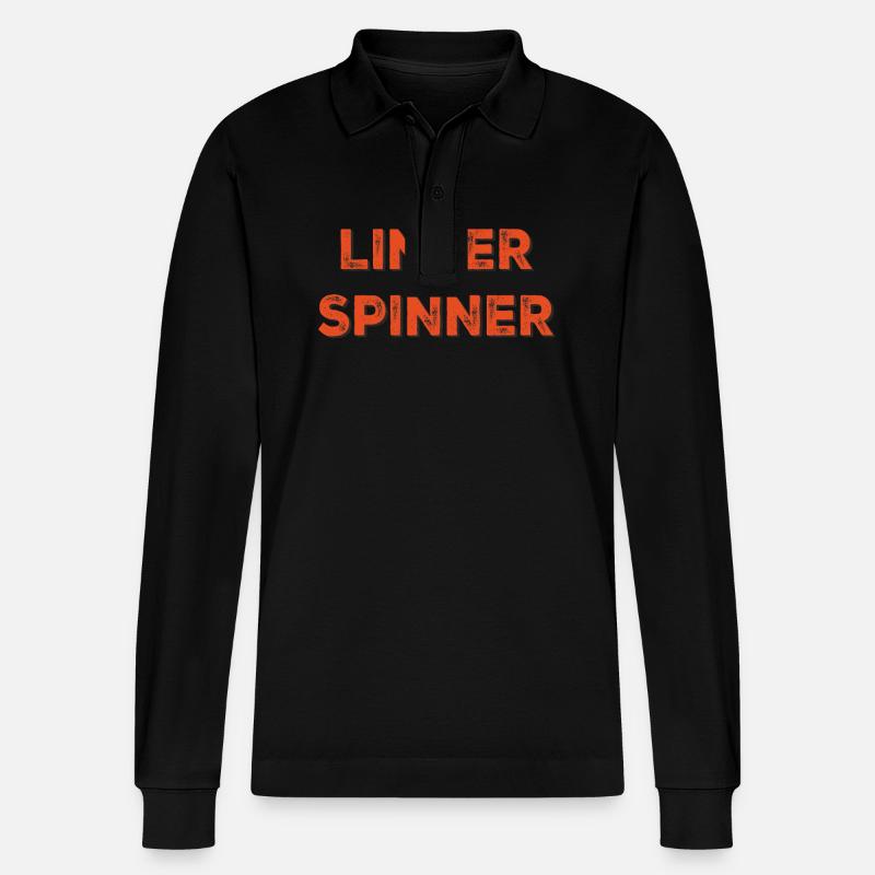 LINKER SPINNER - Stanley/Stella Unisex Bio-Langarm-Poloshirt Prepster - Schwarz