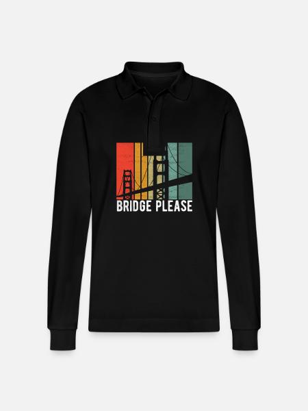 Bridge Engineer Bridge Construction - Stanley/Stella Organic Unisex Long-Sleeved Polo Shirt Prepster - black
